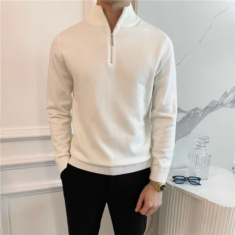 Modestique london™| ANSEONG Fine Quarter Zip Sweater