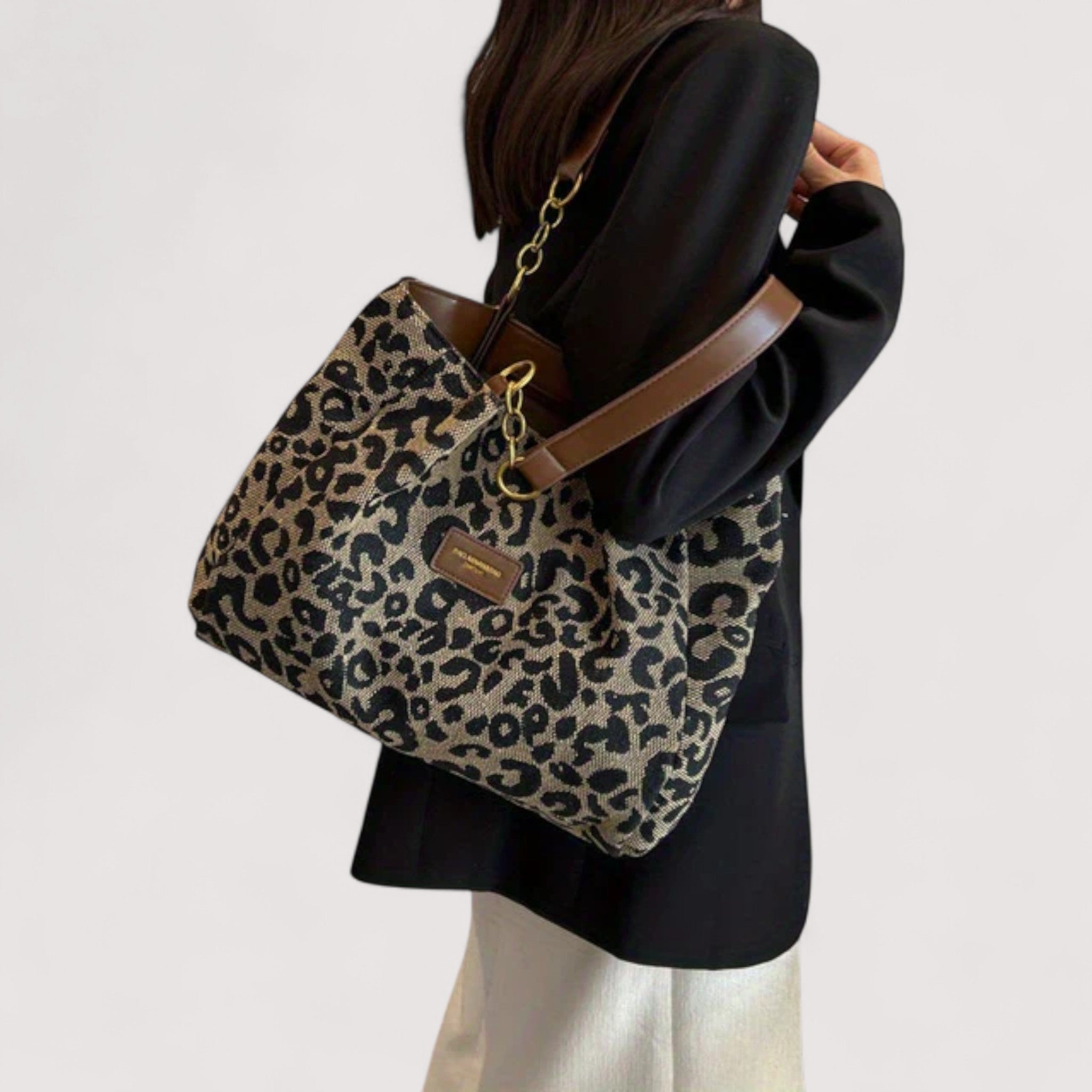 Edith™ | Leopard Canvas Shopping Bag