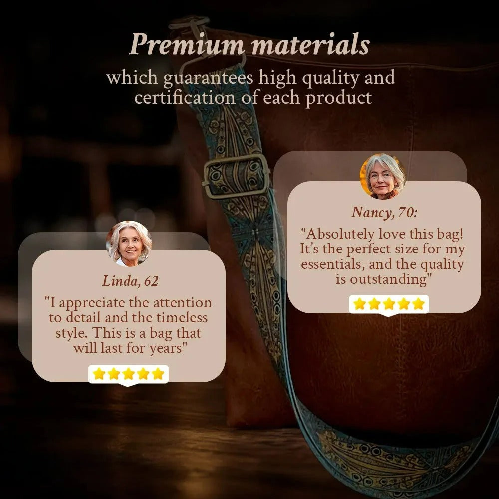 Alexis - Vintage Leather Bucket Bag for Daily Use