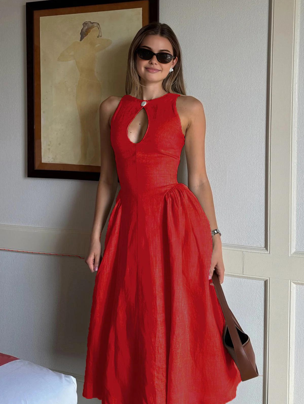 Sara™ - Linen Midi Dress