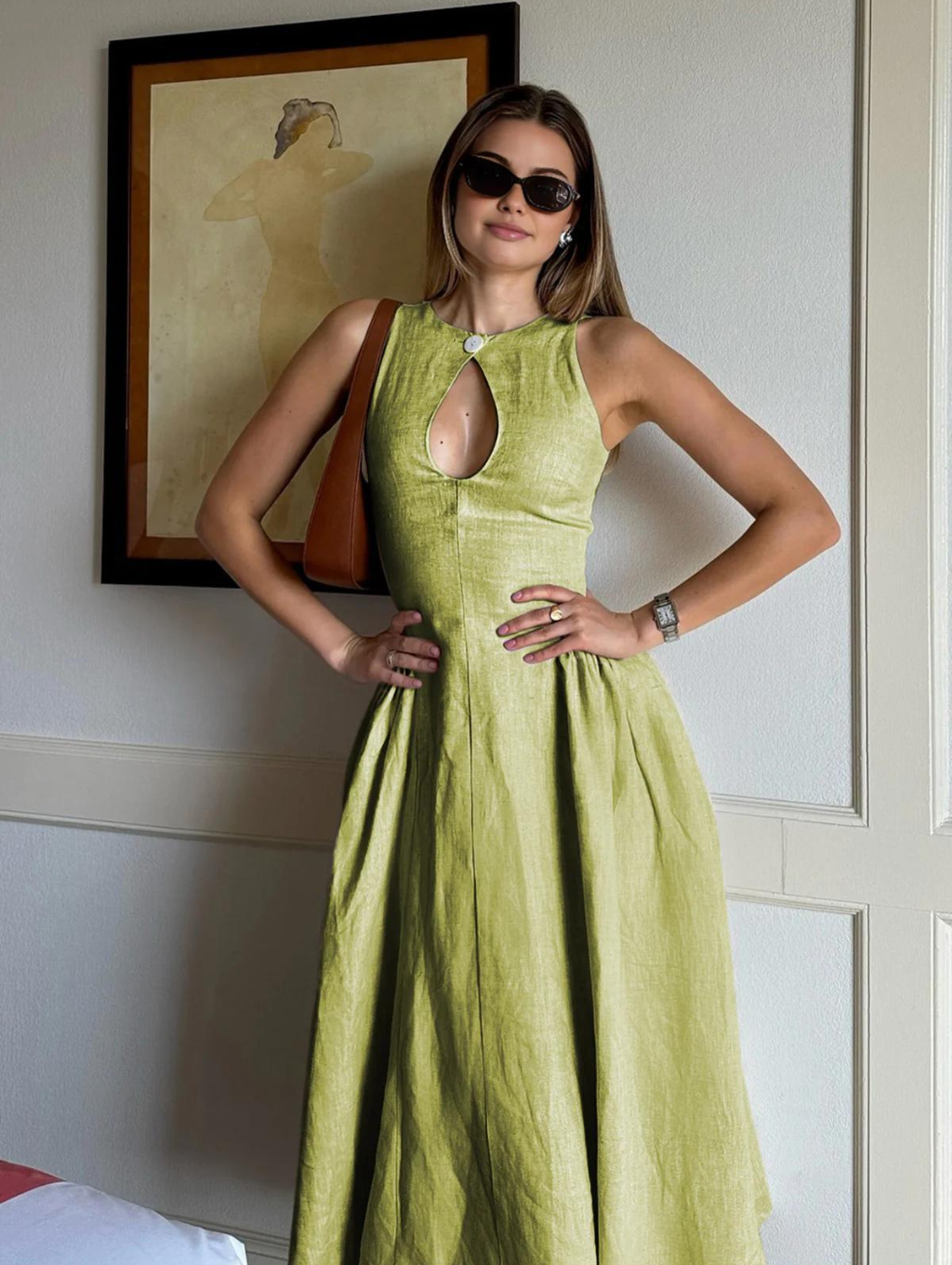 Sara™ - Linen Midi Dress