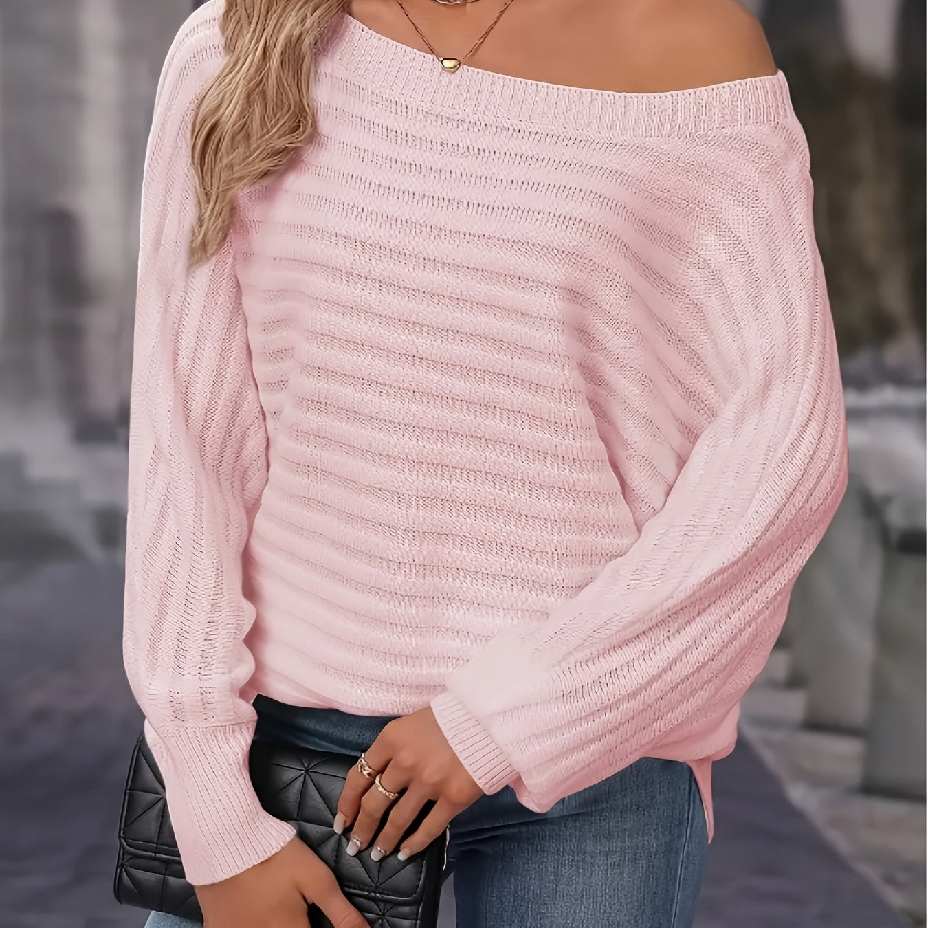 Sierra™ Off-Shoulder Knit Sweater