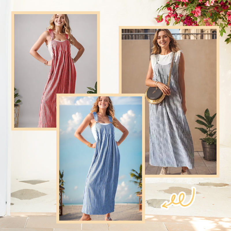 Modestique London | Casual Striped Camisole Dress