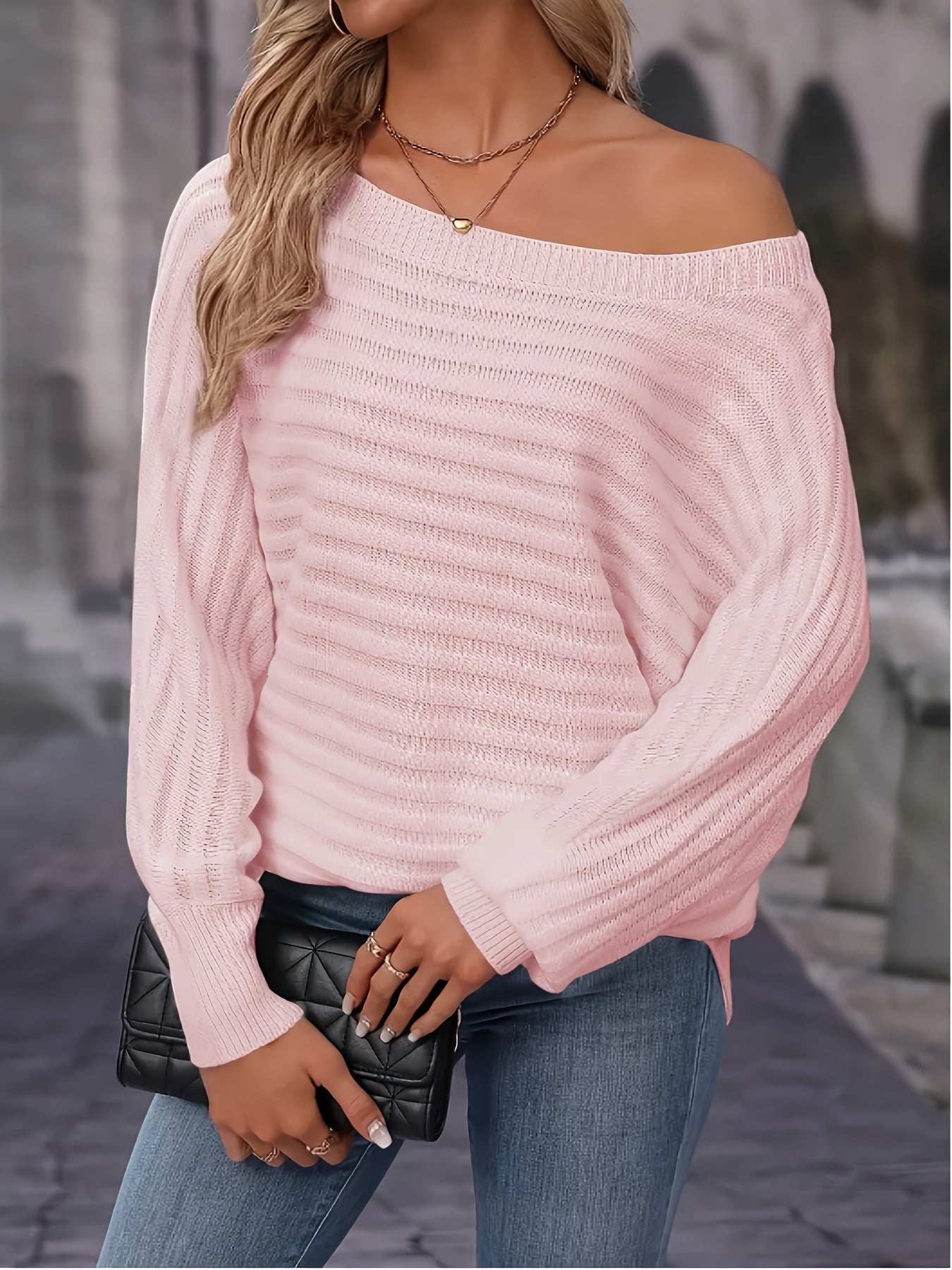 Sierra™ Off-Shoulder Knit Sweater