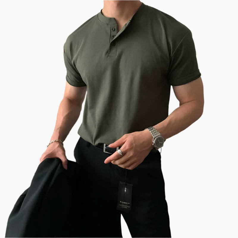AVERY TORONTO ™| DAEGU Buttoned Collar T-Shirt