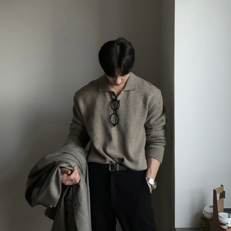 Modestique london™|PUSAN Merino Polo Sweater