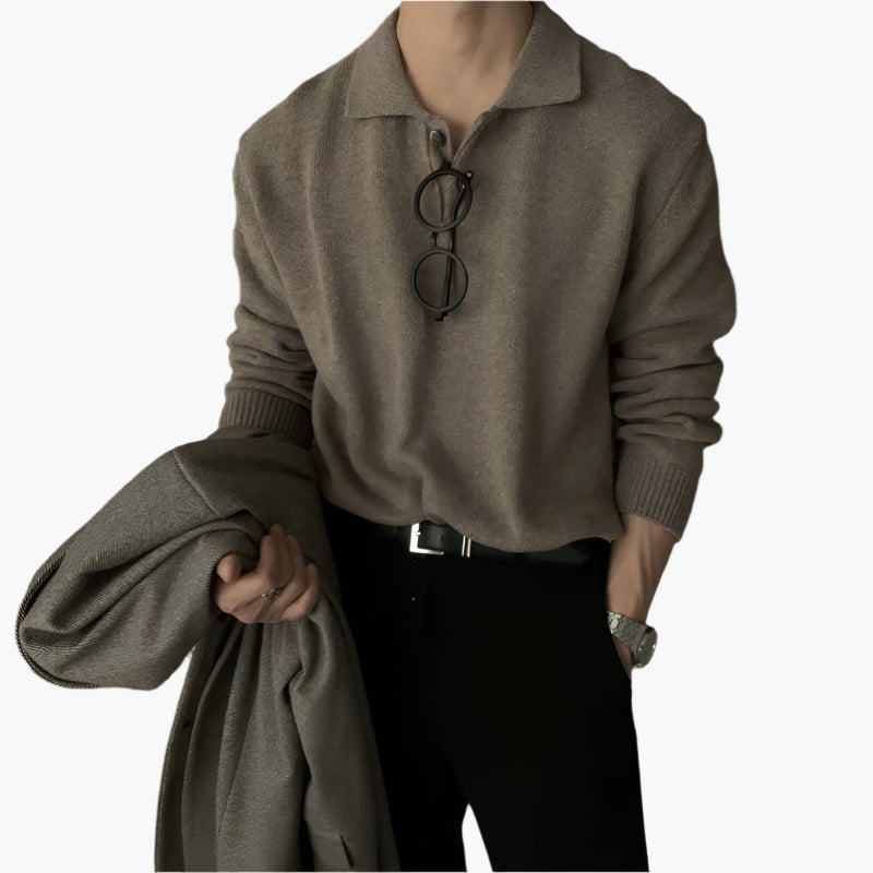 Modestique london™|PUSAN Merino Polo Sweater