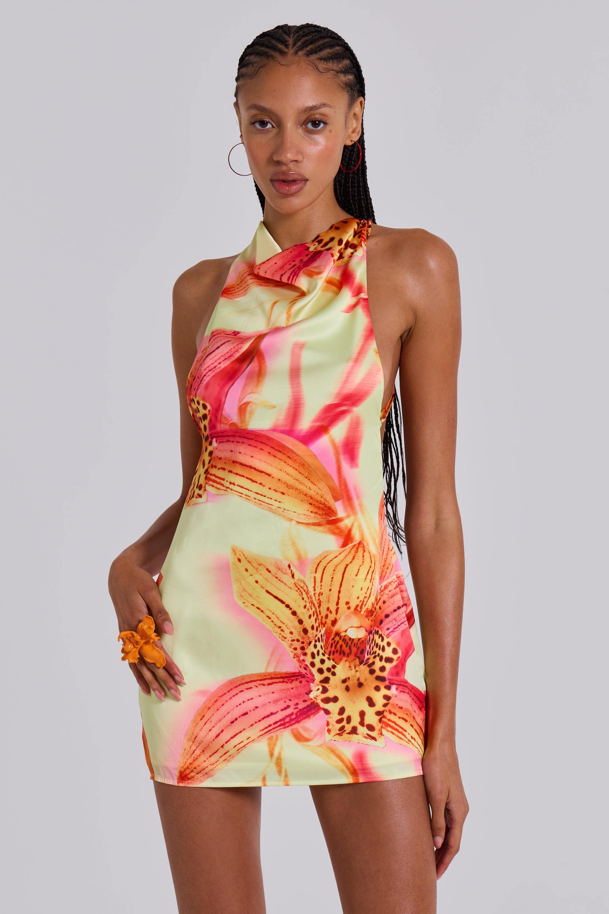 Lana™ | Tropical Halter Mini Dress