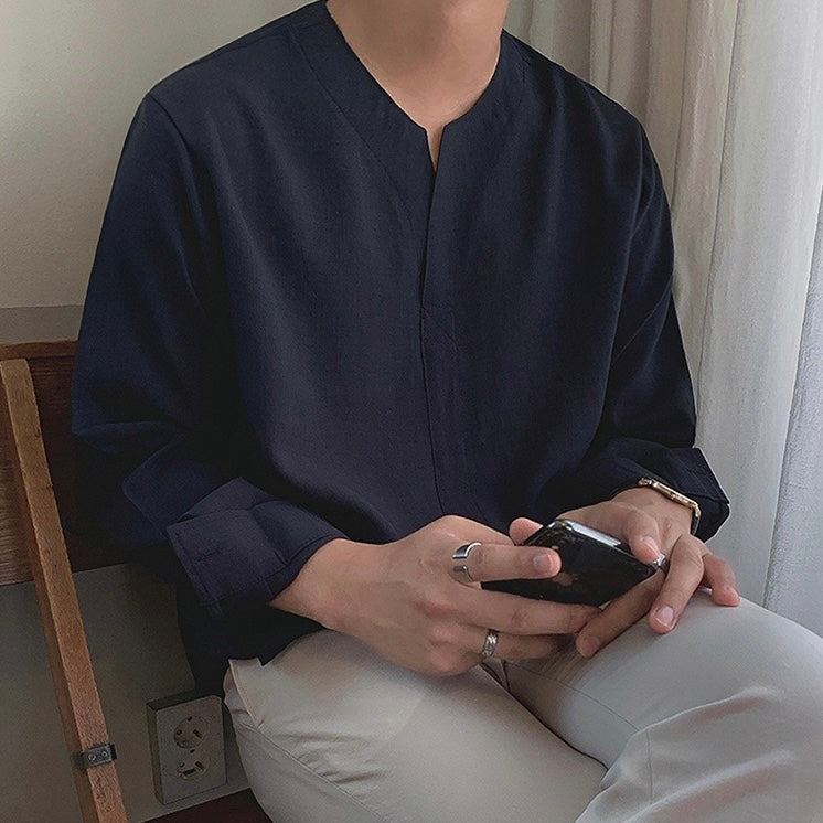 Modestique london™| CHUNGJU Korean Collar Shirt