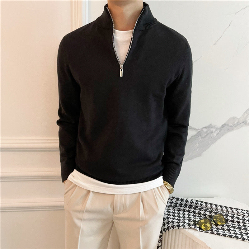 Modestique london™| ANSEONG Fine Quarter Zip Sweater