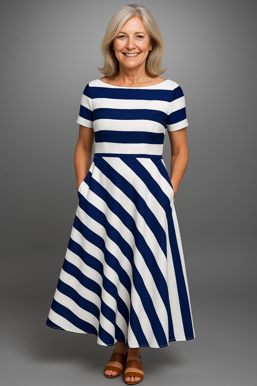 Florence™ – Handmade Striped Maxi Dress