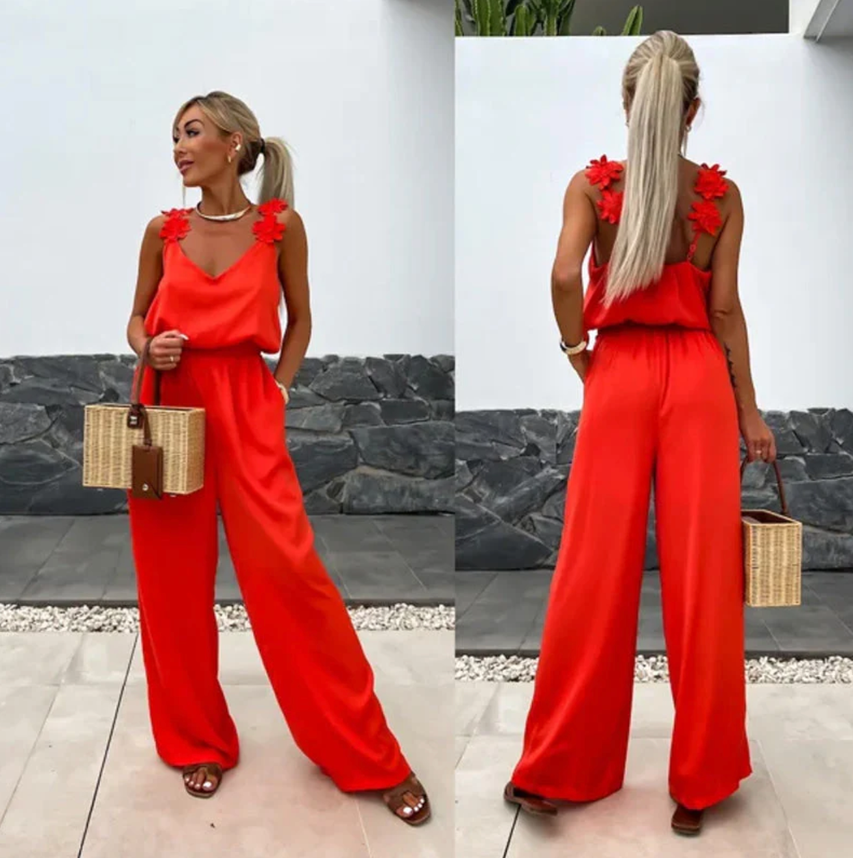 NOMI™ - Sleeveless Wide Leg Jumpsuit