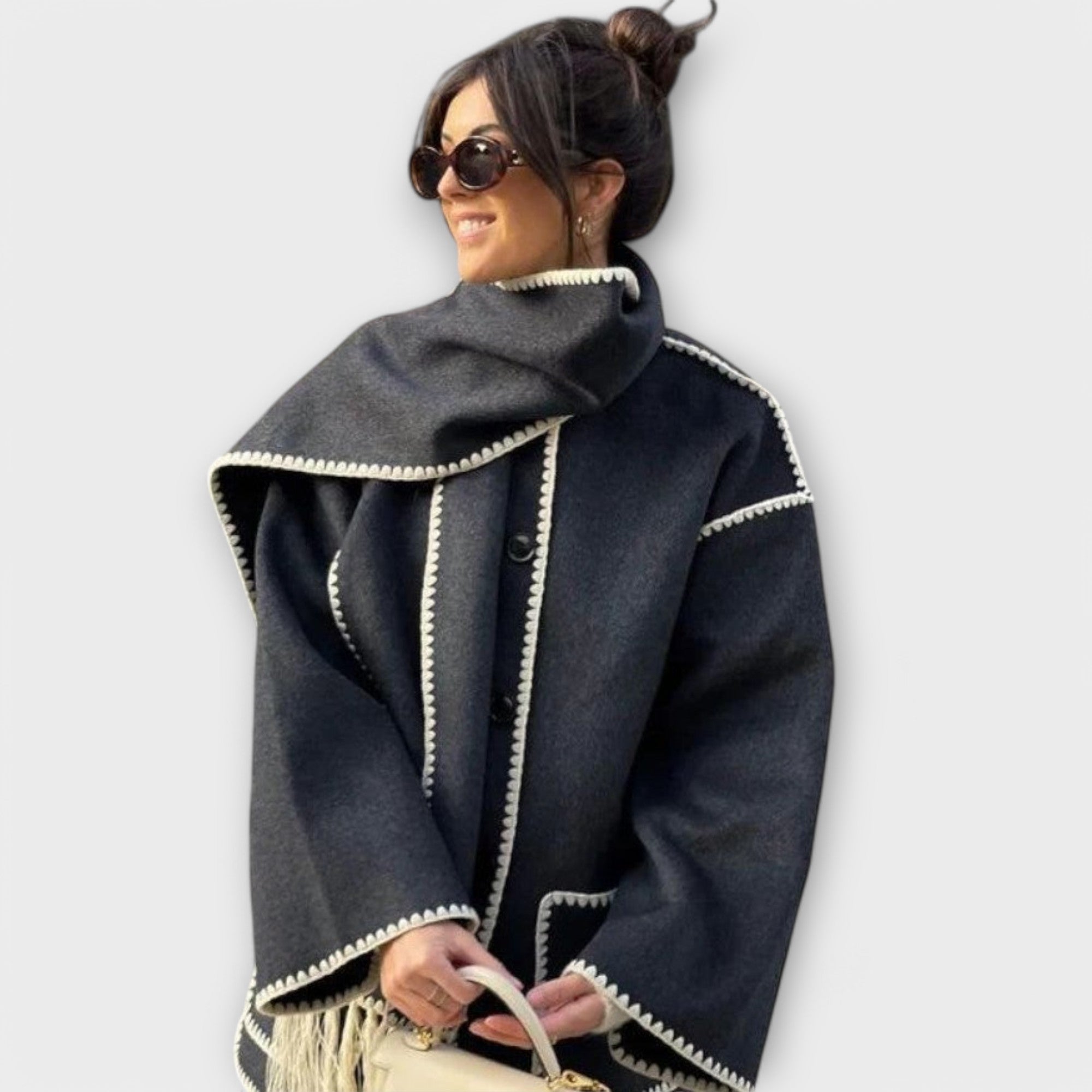 Chanel - Stylish Scarf Coat