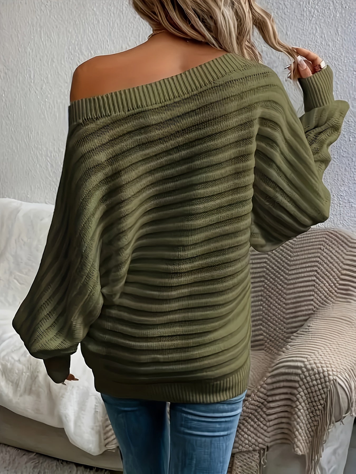 Sierra™ Off-Shoulder Knit Sweater