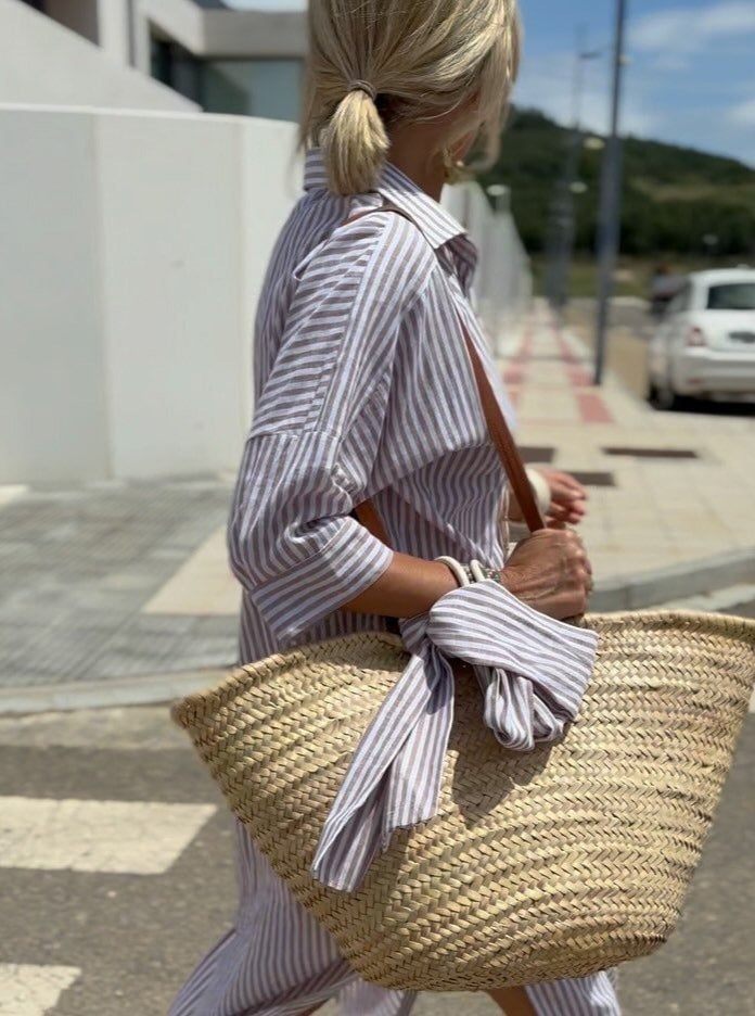 Lova ™| Classic Striped Shirt Dress