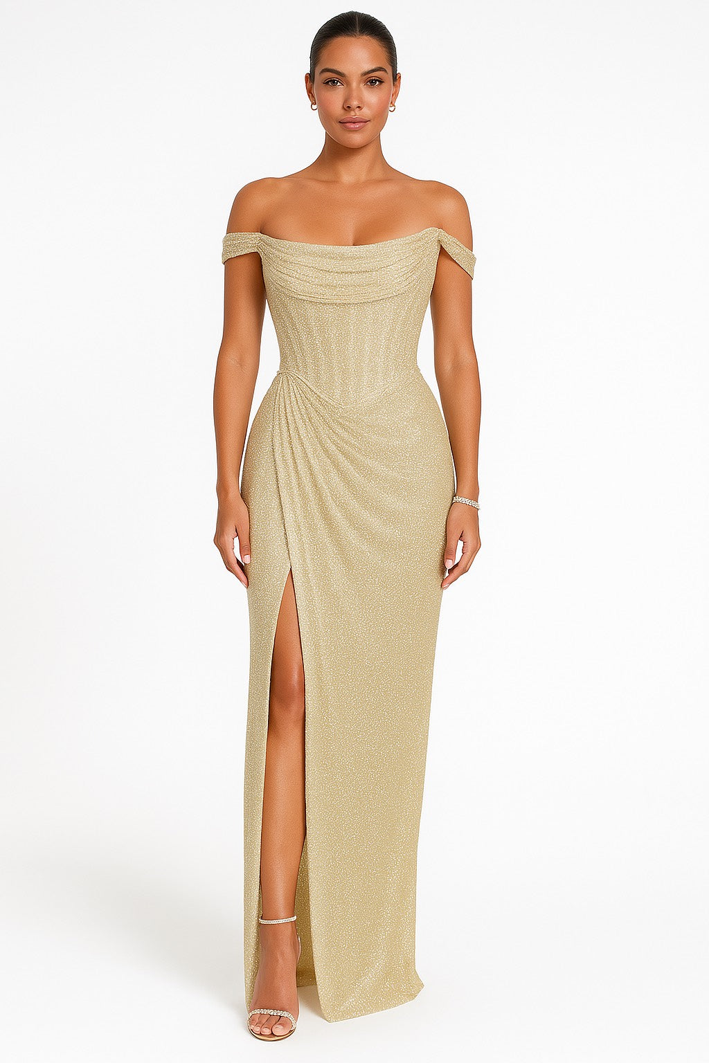 Modestique london™ | Off-shoulder Glitterdress