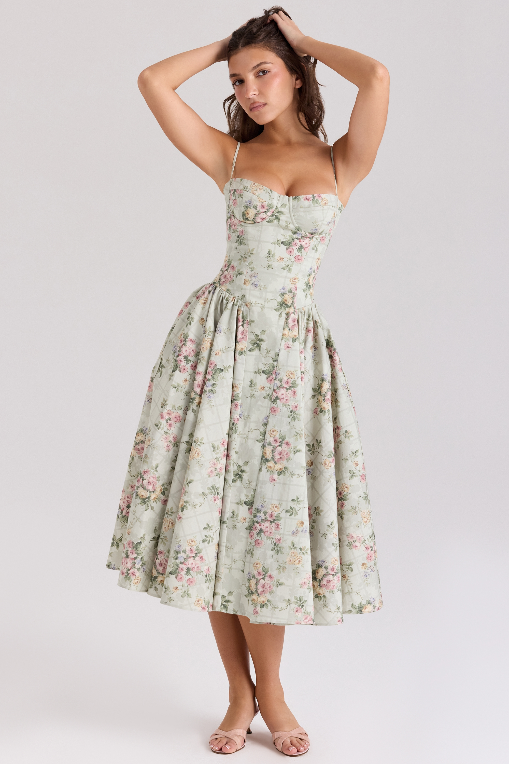 Coralie™ | Floral Boned Dress