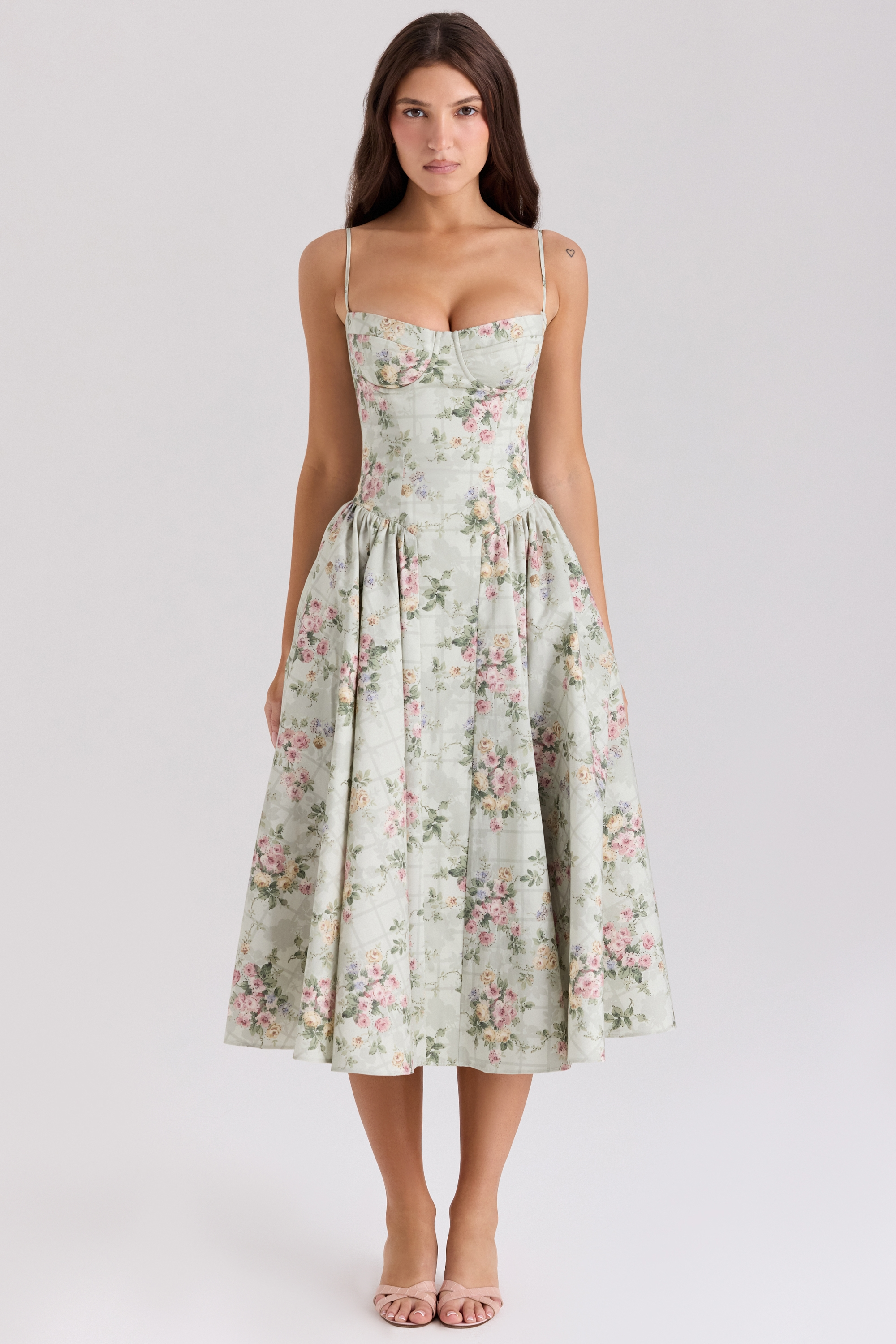 Coralie™ | Floral Boned Dress
