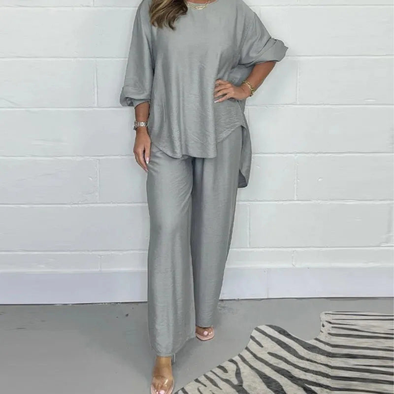Modestique london| - Waisted Wide Leg Pants Suit