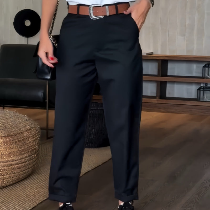 Modestique London™- High Waist Straight Pants