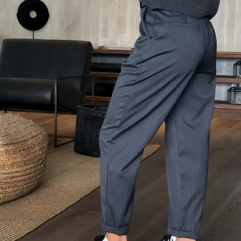 Modestique London™- High Waist Straight Pants