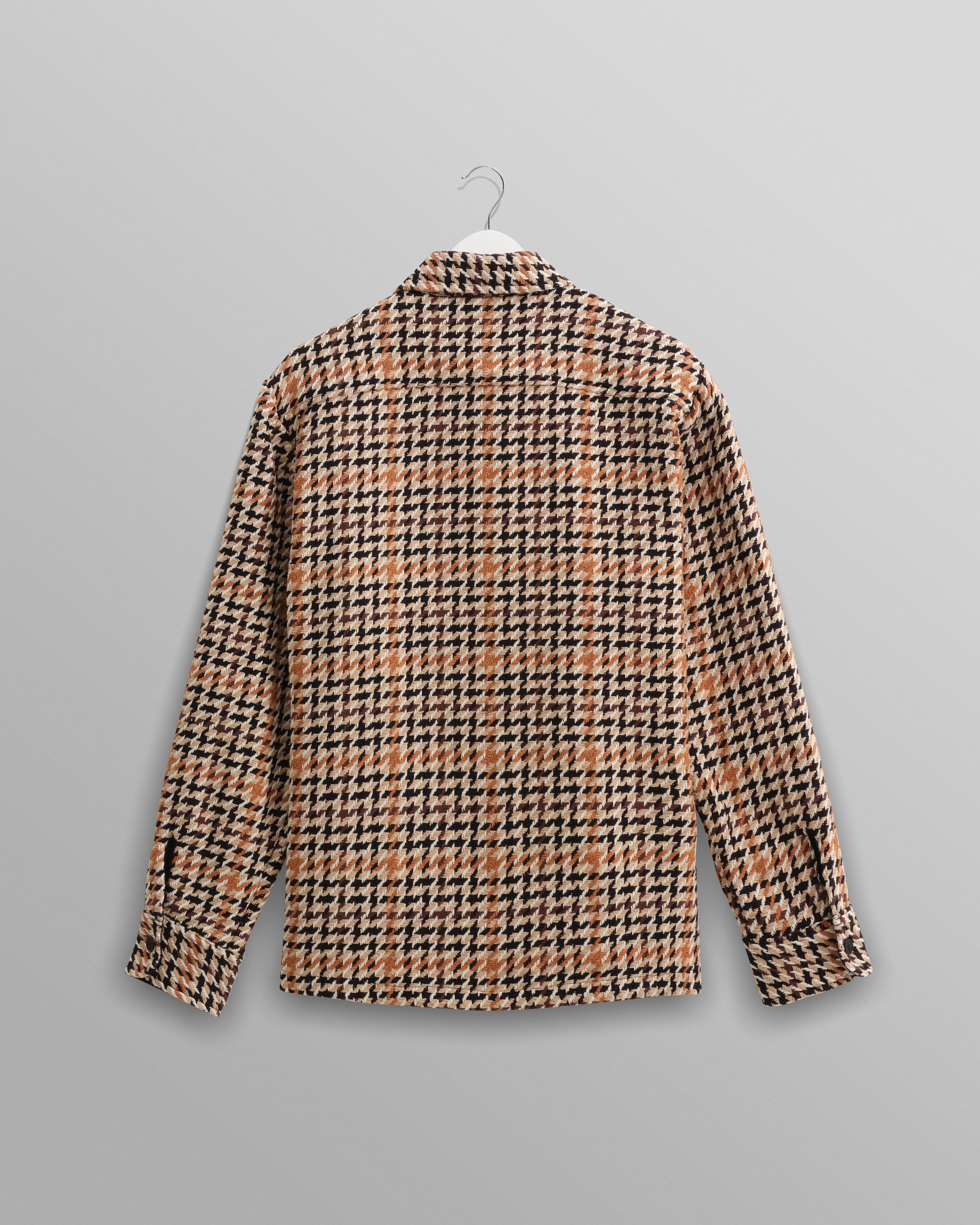 Modestique london™|Natural Houndstooth-Weave Overshirt