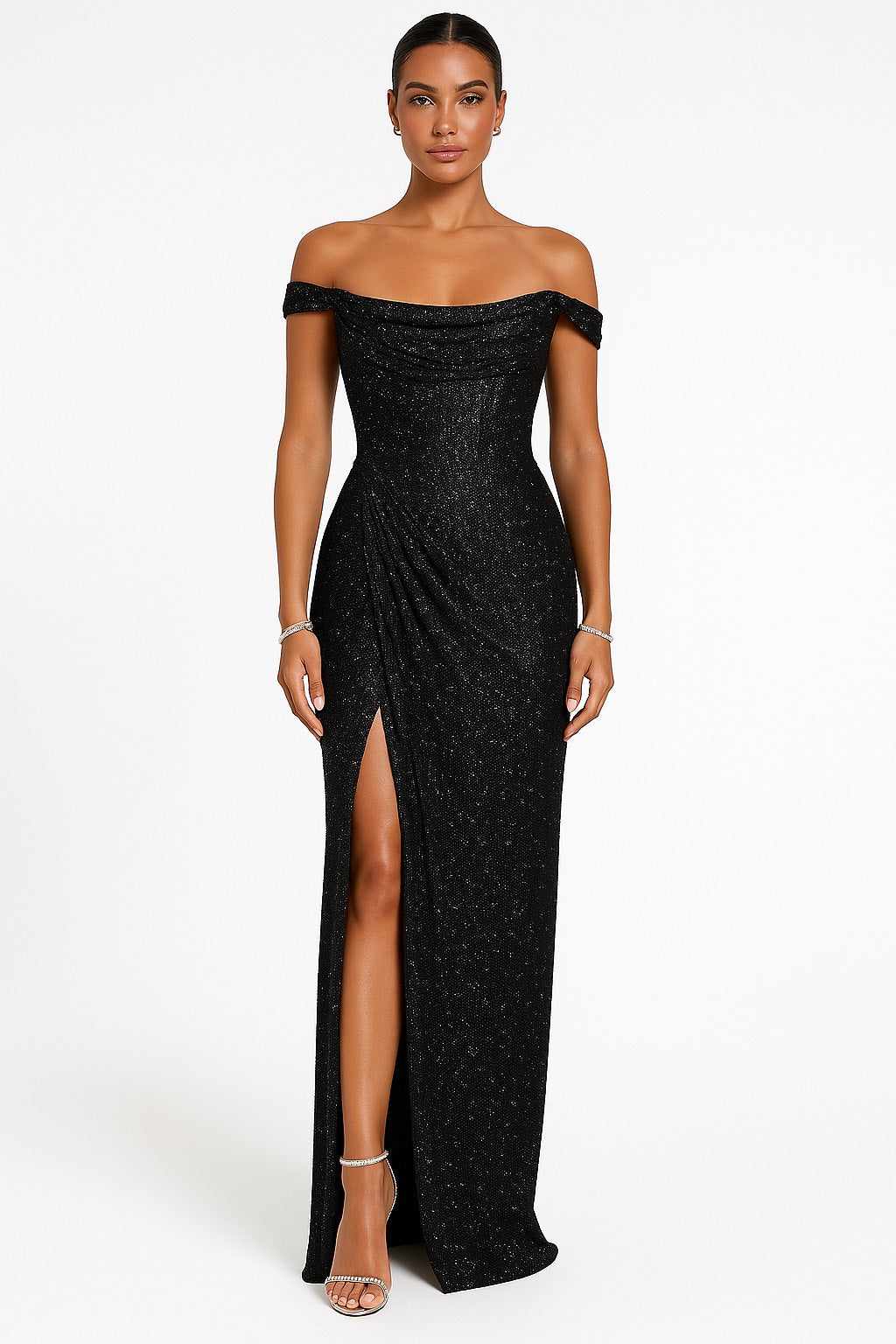 Modestique london™ | Off-shoulder Glitterdress
