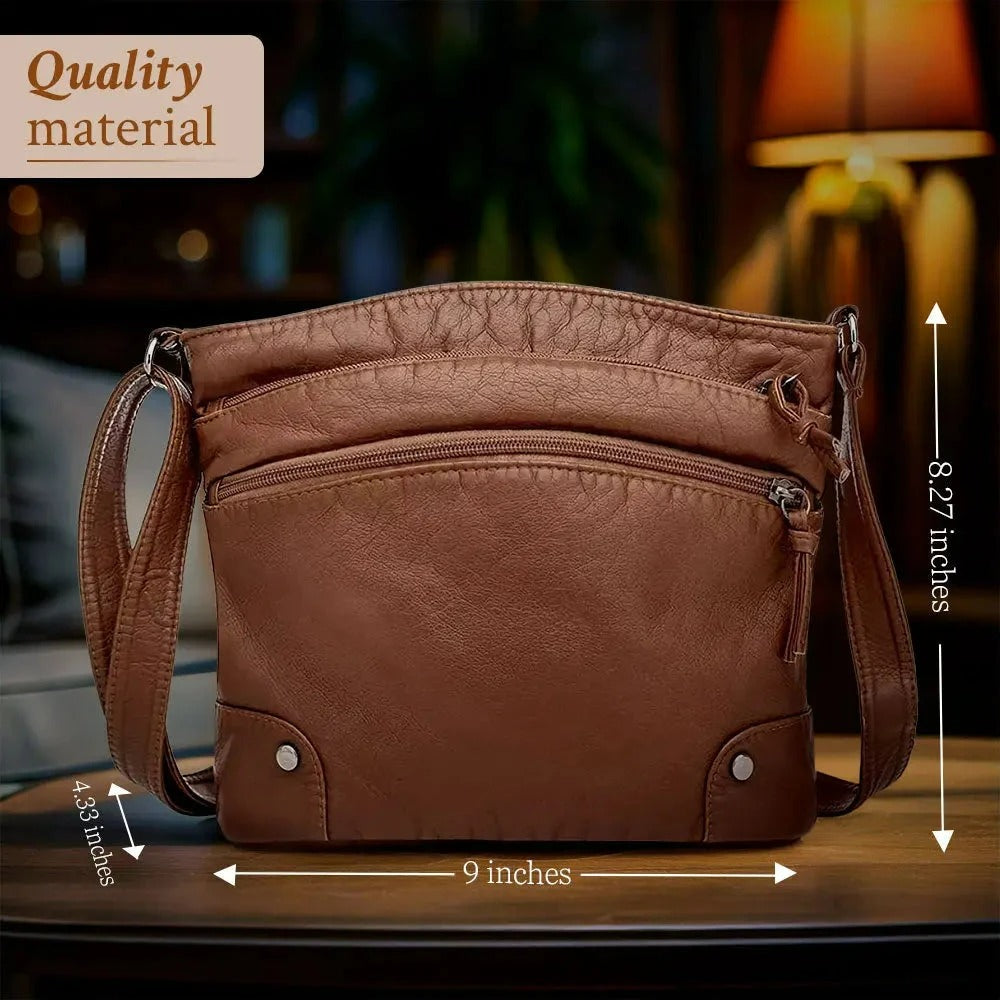 Isla - Functional Large Capacity Leather Shoulder Bag