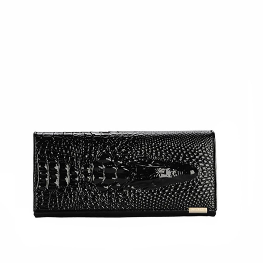 Caroline - Luxury Crocodile-Embossed Leather Wallet for Women