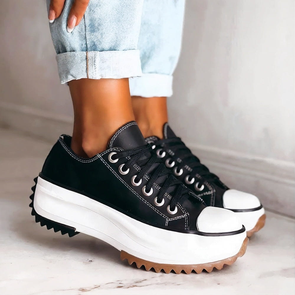 Elisa™ - Platform Sneakers Made of Leather