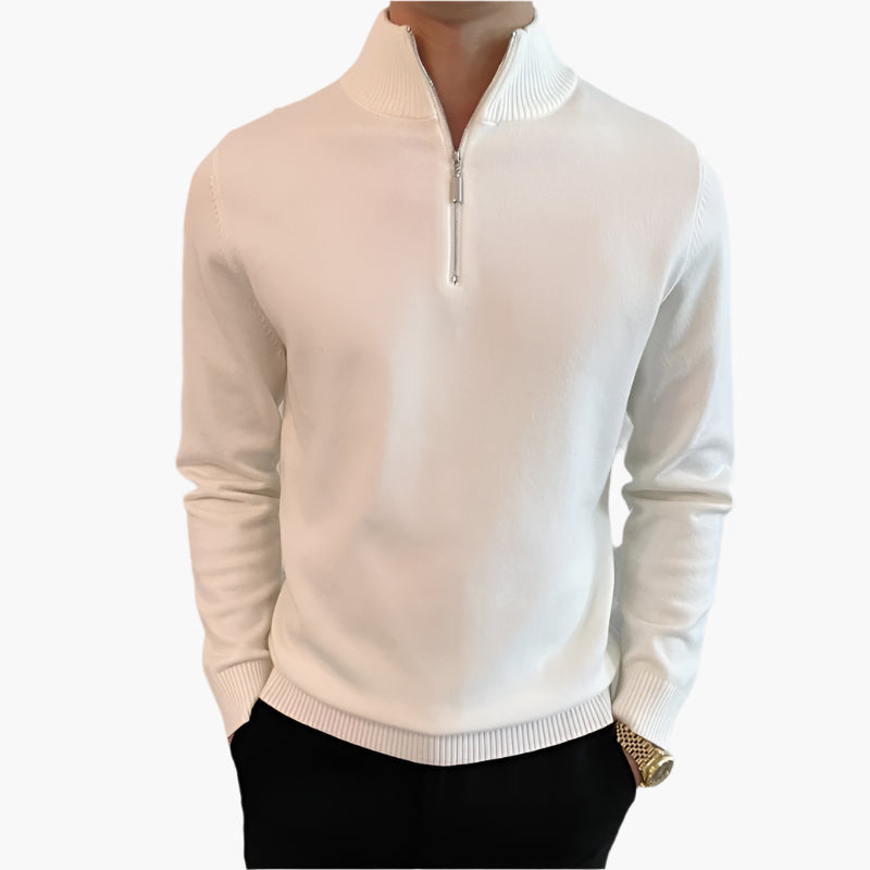 Modestique london™| ANSEONG Fine Quarter Zip Sweater