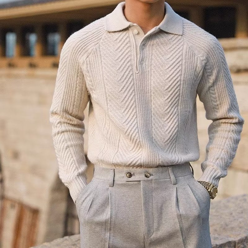 Modestique london™|ASAN Old Money Knit Textured Polo