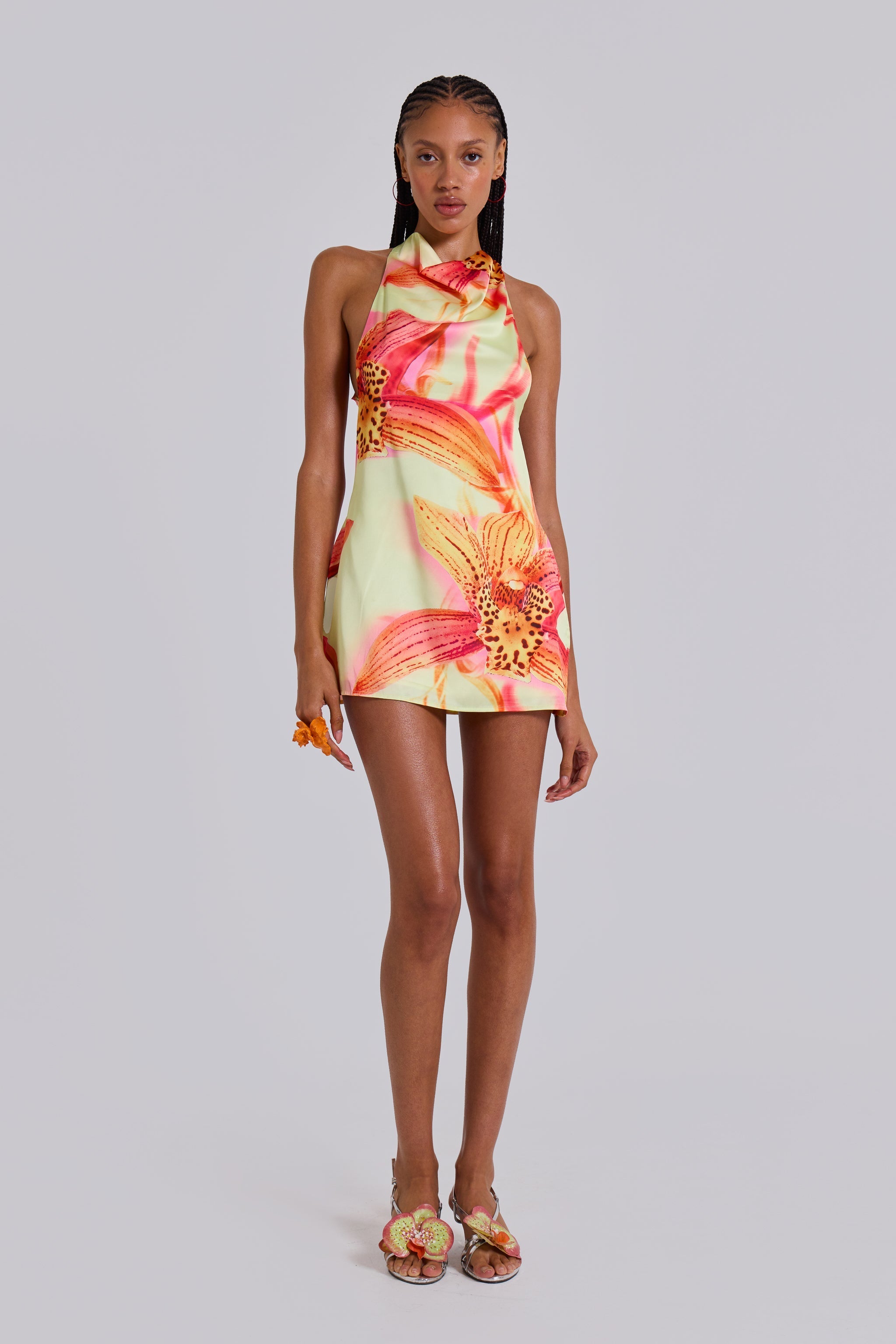 Lana™ | Tropical Halter Mini Dress