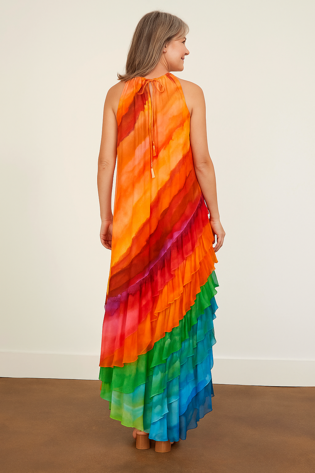 Iris™ - Ruffle Gown in Multi