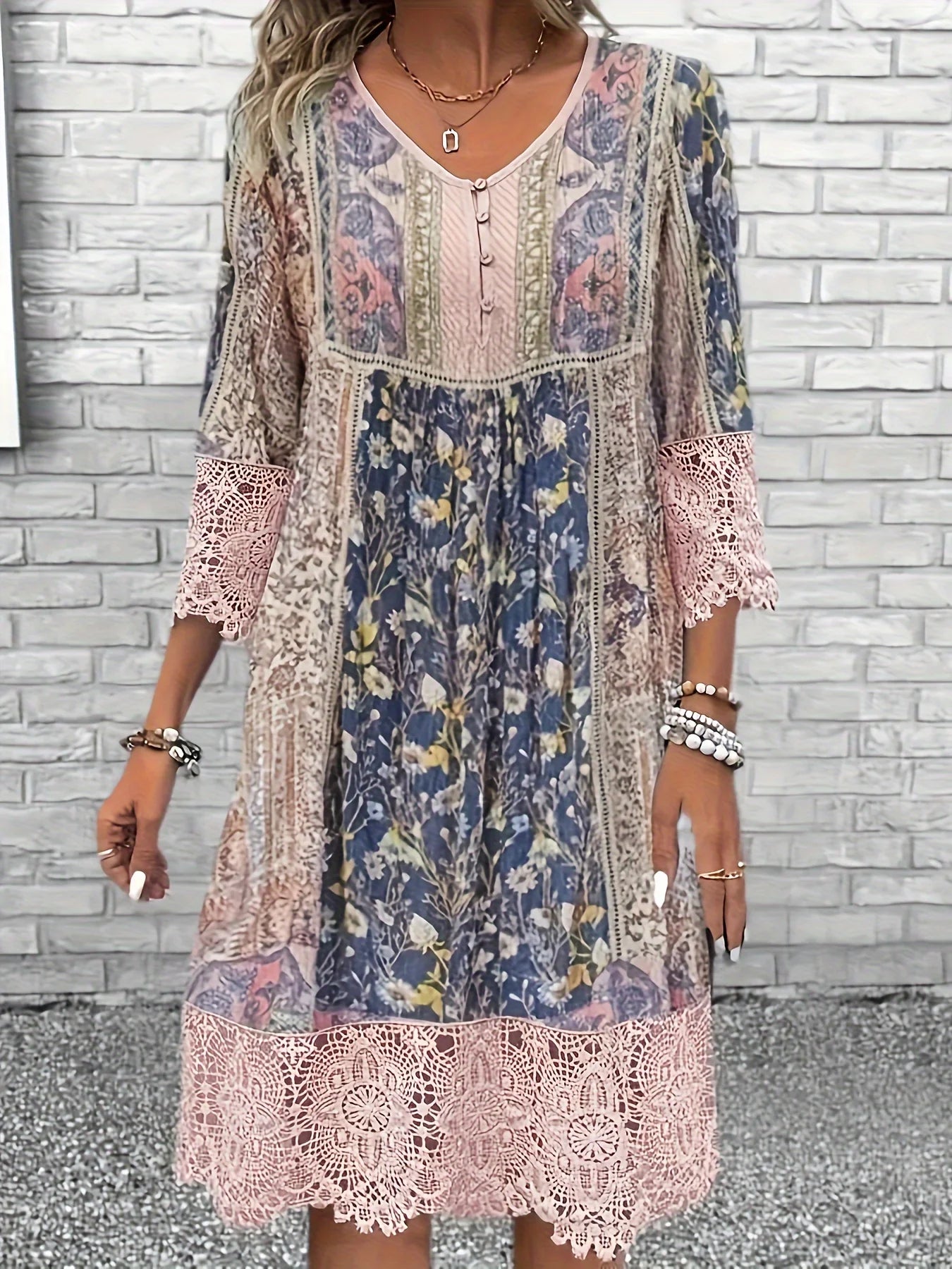 Kirsten™ | Luxury Patterned Dress for Women