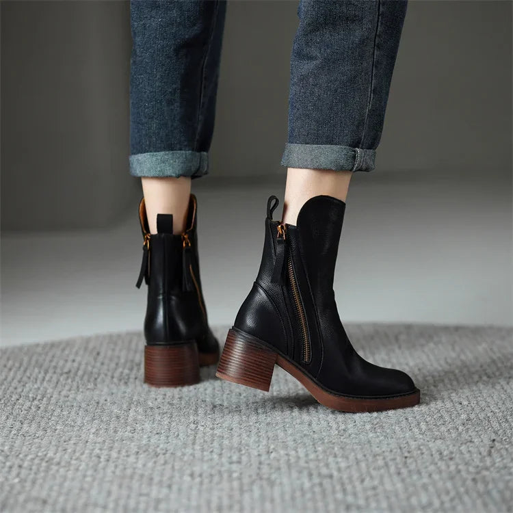 Atasha | Leather Ankle Boots