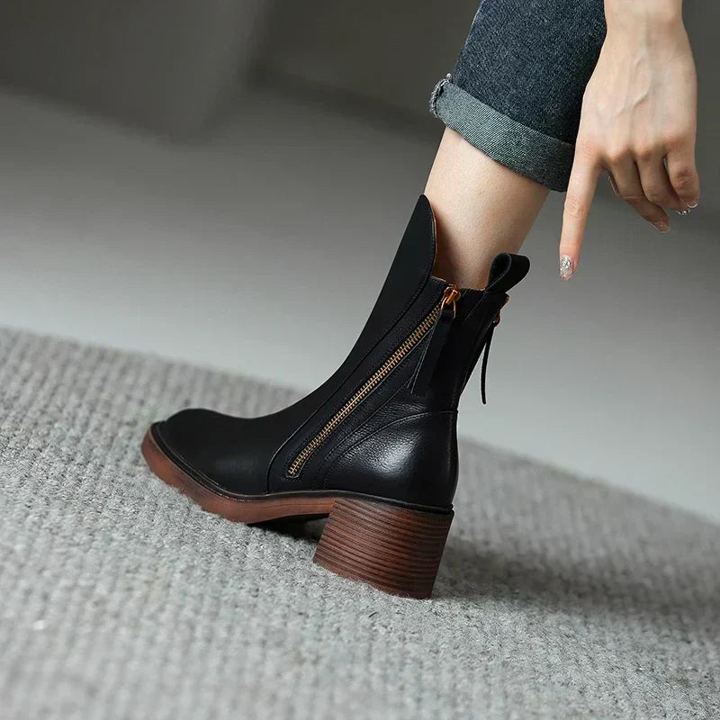 Atasha | Leather Ankle Boots