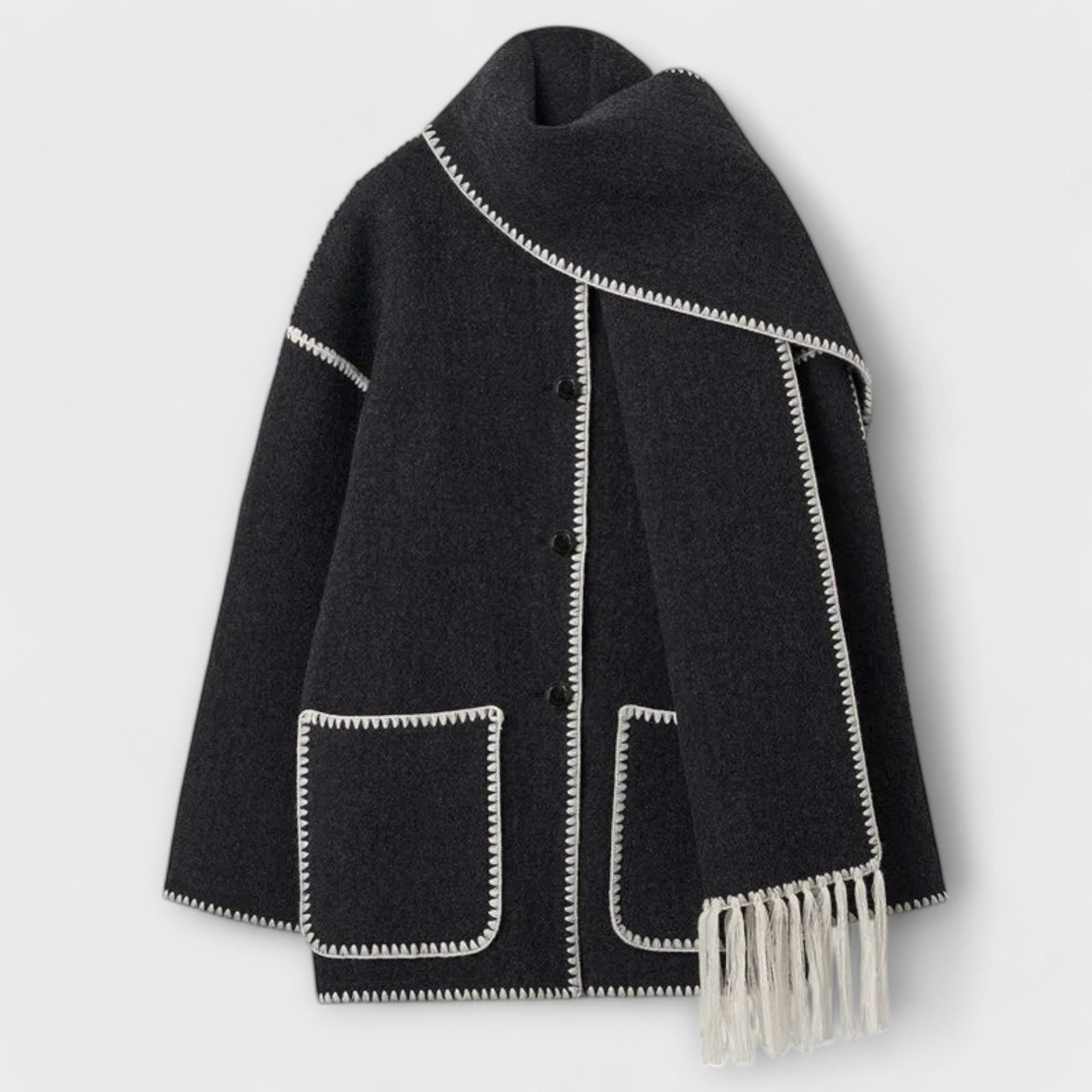 Chanel - Stylish Scarf Coat