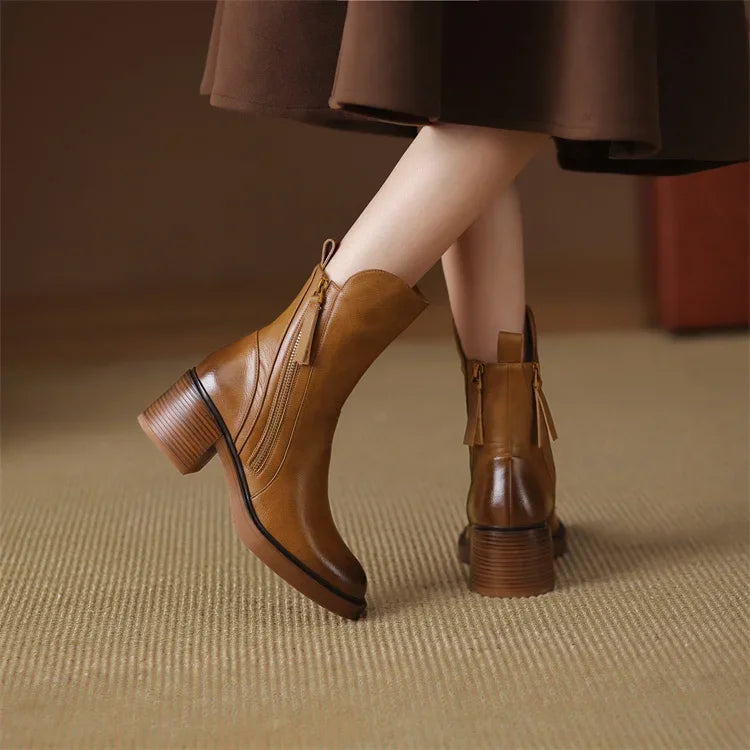Atasha | Leather Ankle Boots