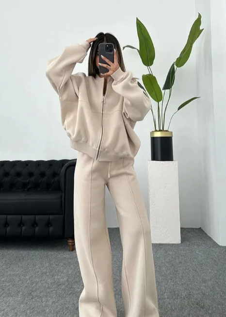 Modestique london™ | Beige Tracksuit Set