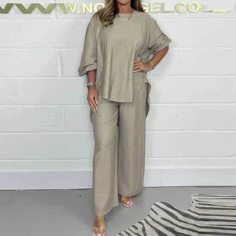 Modestique london| - Waisted Wide Leg Pants Suit