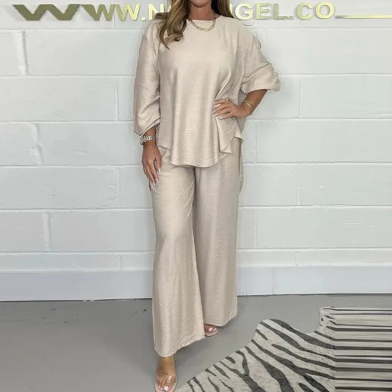 Modestique london| - Waisted Wide Leg Pants Suit