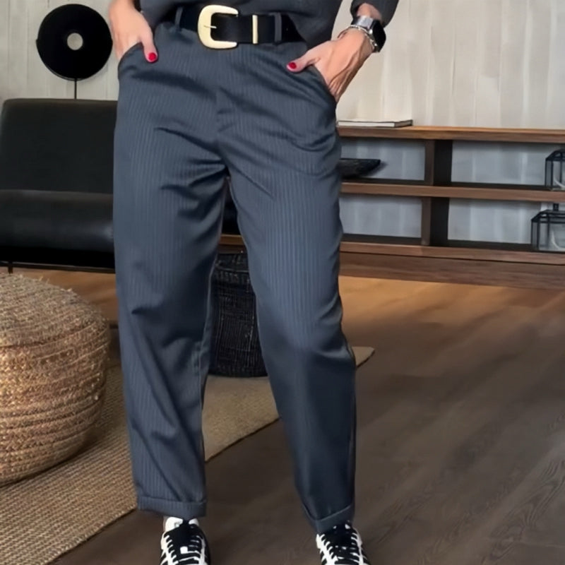 Modestique London™-  High Waist Straight Pants