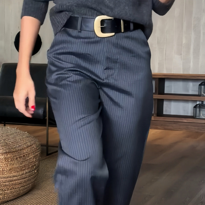 Modestique London™-  High Waist Straight Pants