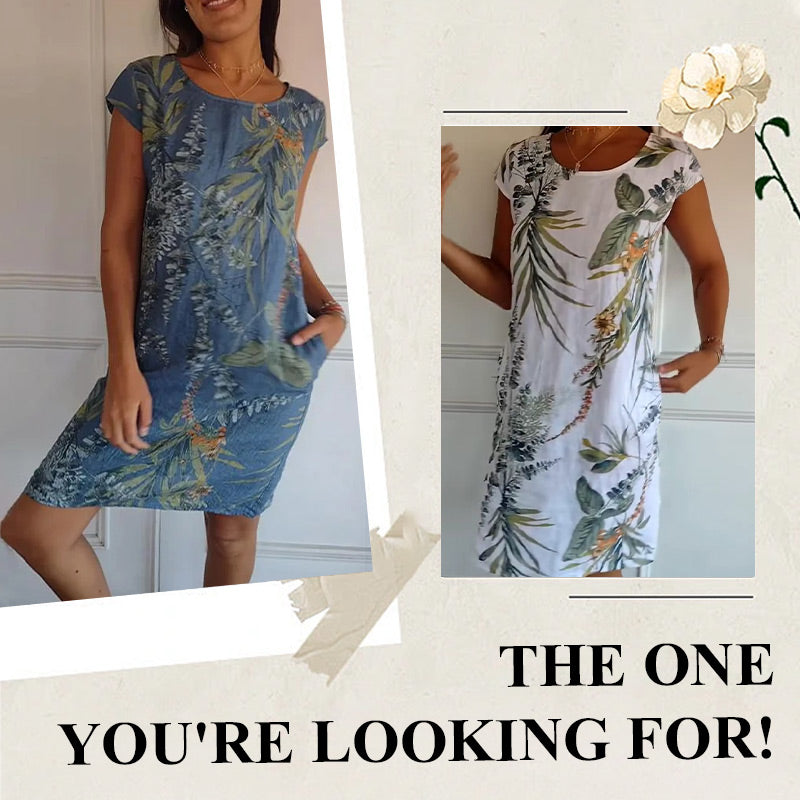 Modestique London – Casual Elegance Printed Dress with Pockets