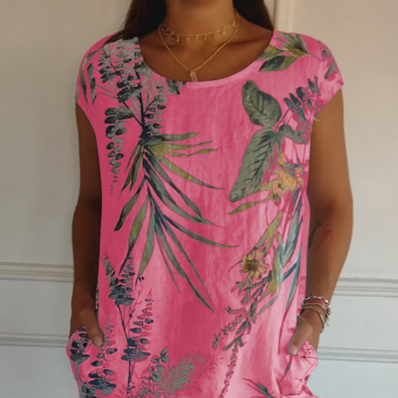 Modestique London – Casual Elegance Printed Dress with Pockets