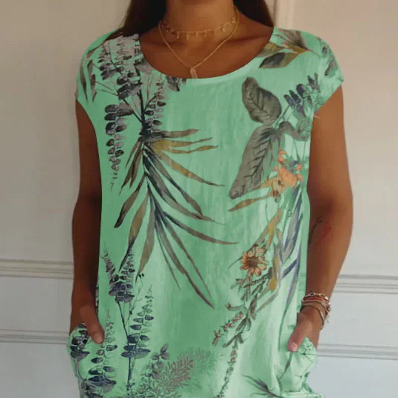 Modestique London – Casual Elegance Printed Dress with Pockets